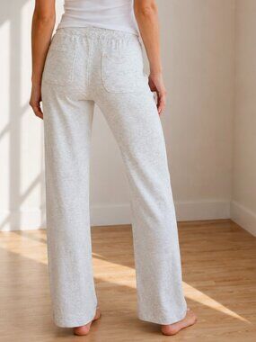 GreenTea Heather Gray Drawstring Bootcut Lounge Pants Small